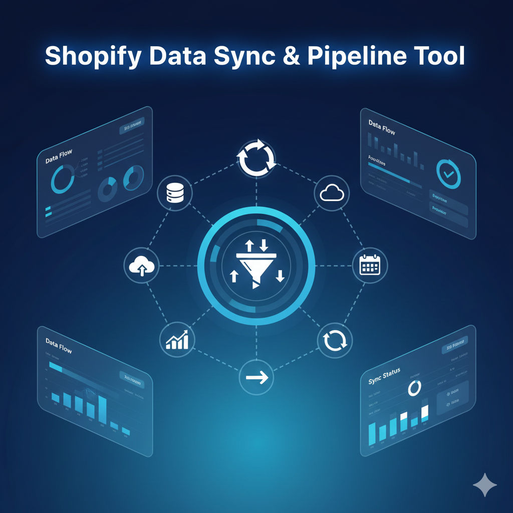 Shopify Data Sync & Pipeline Tool  By Halfmoonaitech LTD